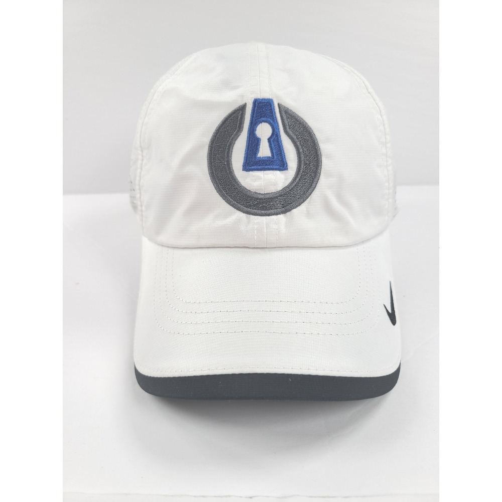 Nike Heritage86 Dri-FIT ThreatLocker Adjustable Baseball Hat Mens Cap White Logo